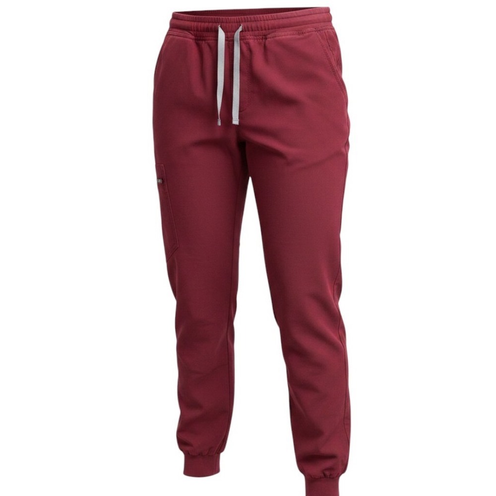 FIGS Zamora Jogger Scrub Pants Women Sz.S Maroon Technical Collection